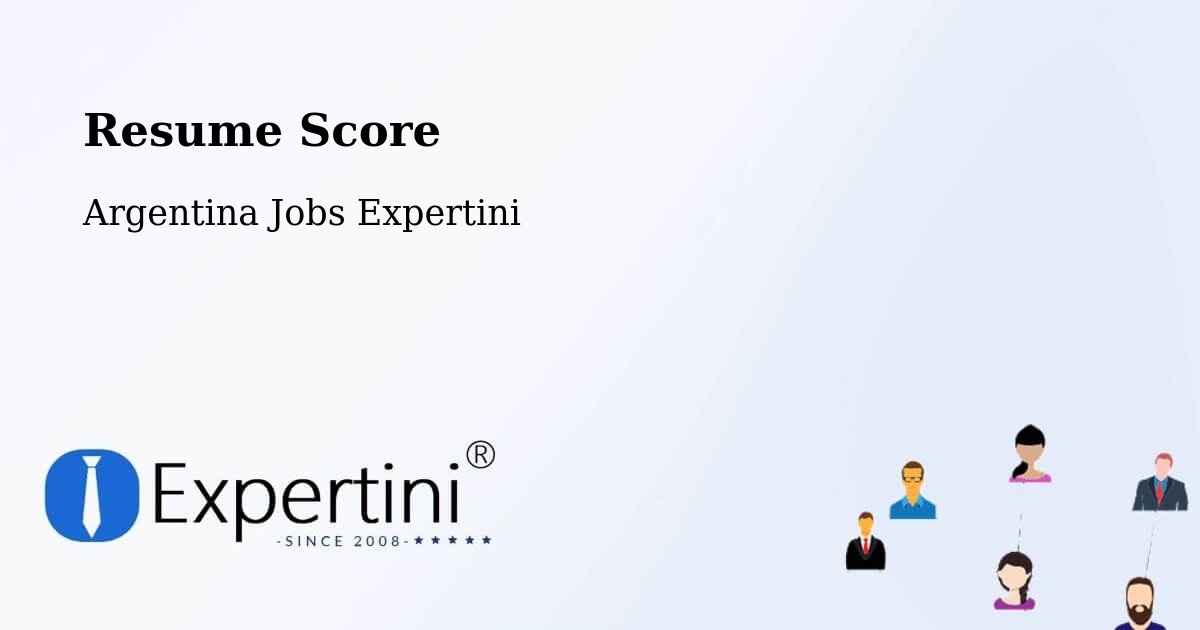 Resume Score & Job Description Match Tool – Departamento De Concepción - Argentina Jobs Expertini